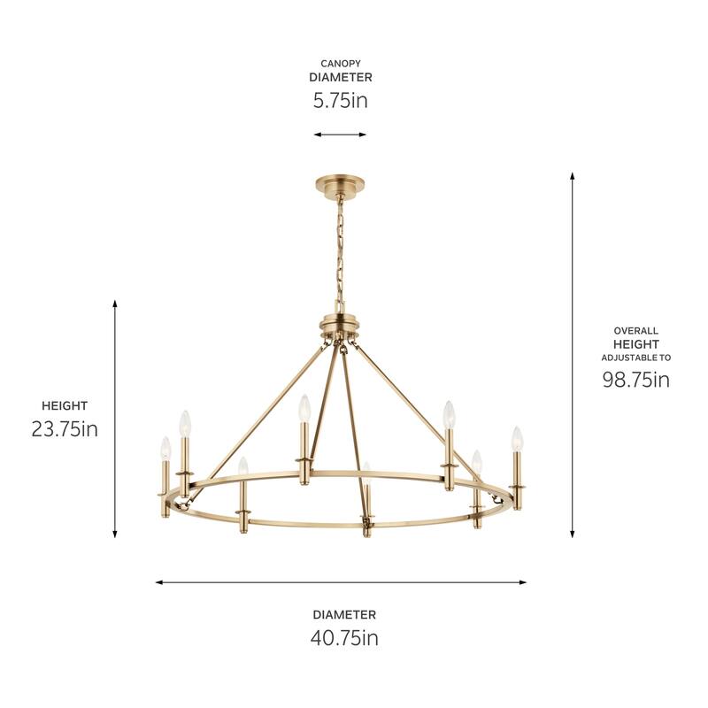 Kichler Lighting Carrick 40.75 in. 8-Light Chandelier