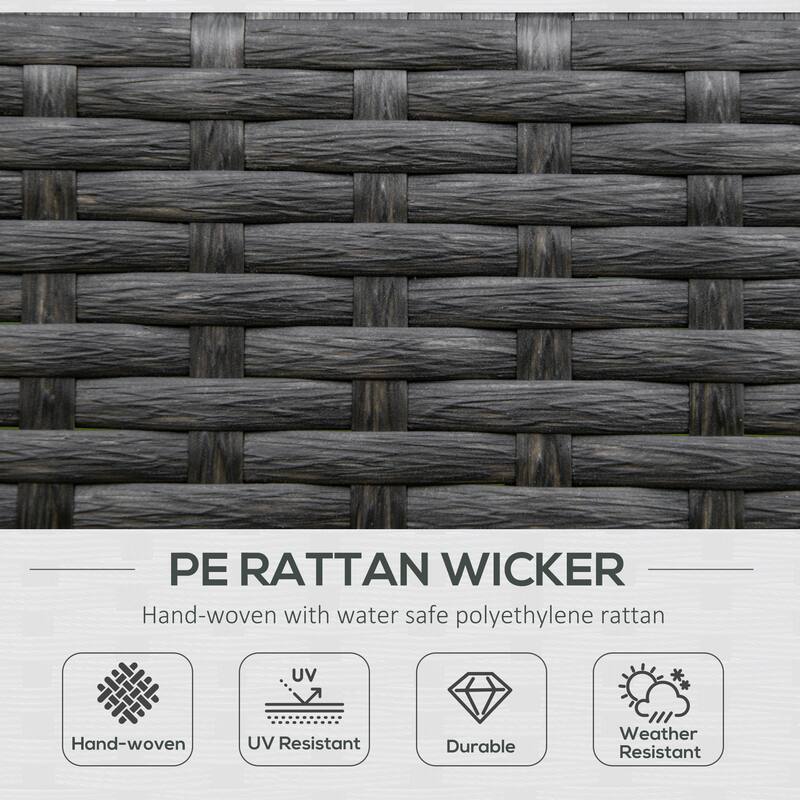 Outdoor Wicker Rocking Chair with Padded Cushions, Aluminum Rattan Porch Rocker Chair with Armrest for Garden, Patio