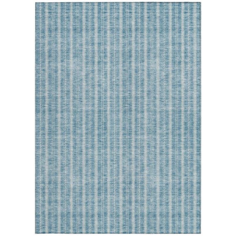 HomeRoots Striped Transitional Rectangle Outdoor Rug