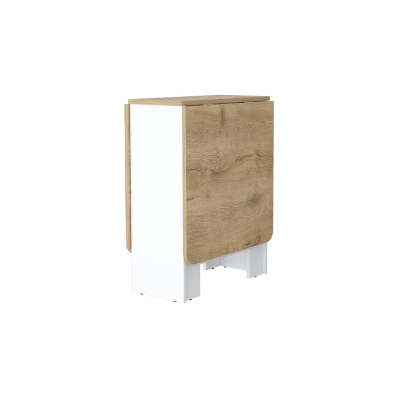 FM Furniture Kailua Folding Dining Table, Space-Saving, Foldable in 3 Forms