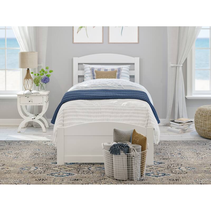 Warren Solid Wood Platform Bed with Footboard