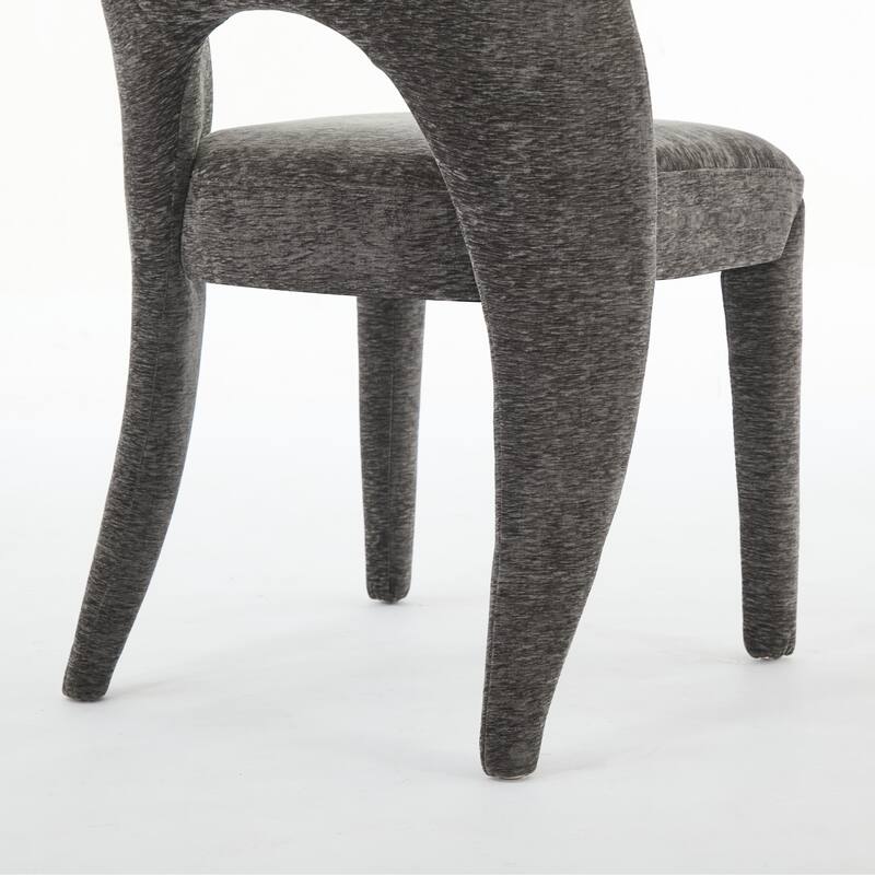 Contemporary Metal Frame Dining Chair Set of 2 with Sponge Cushion 300lb Capacity
