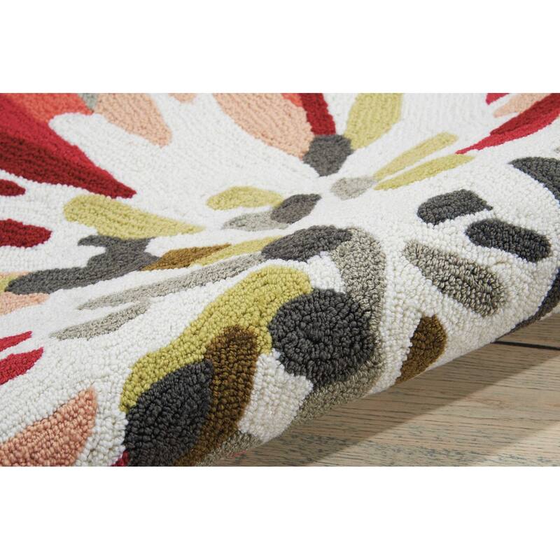 Gequ Abstract Stain Resistant Low Pile Area Rug By HomeRoots - 96' X '27' X '0.25
