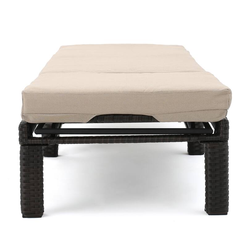 Roomfitters Adjustable Outdoor Wicker Chaise Lounge Chairs with Cushions, Stylish Patio Seating for Sunbathing and Relaxation