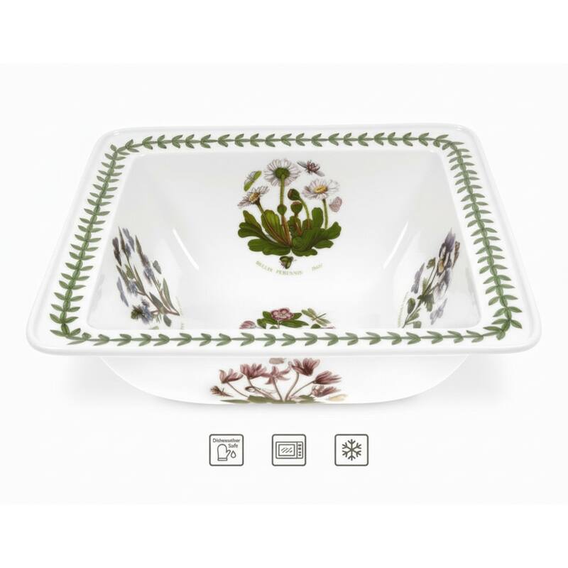Portmeirion Botanic Garden Square Salad Bowl - 10.5"