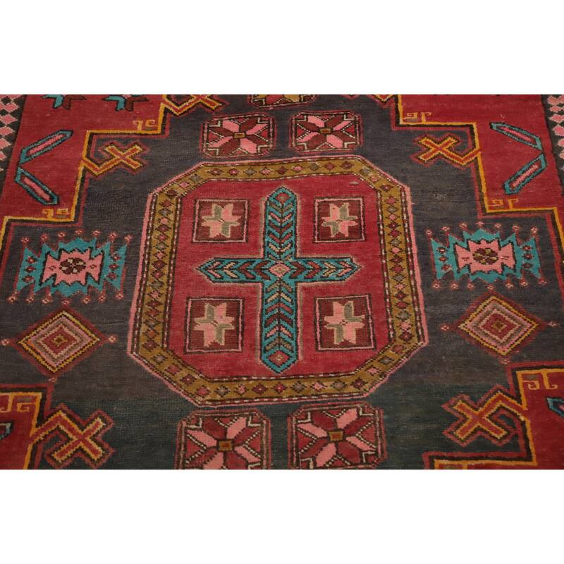 Hand Knotted Oriental 100% Wool Carpet Traditional Tribal Red Ardebil Area Rug - 10' 4'' X 4' 6''