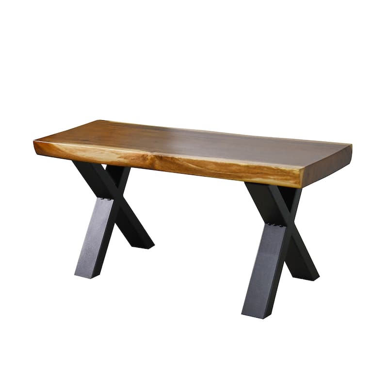 Natural Wood Rectangle Bench