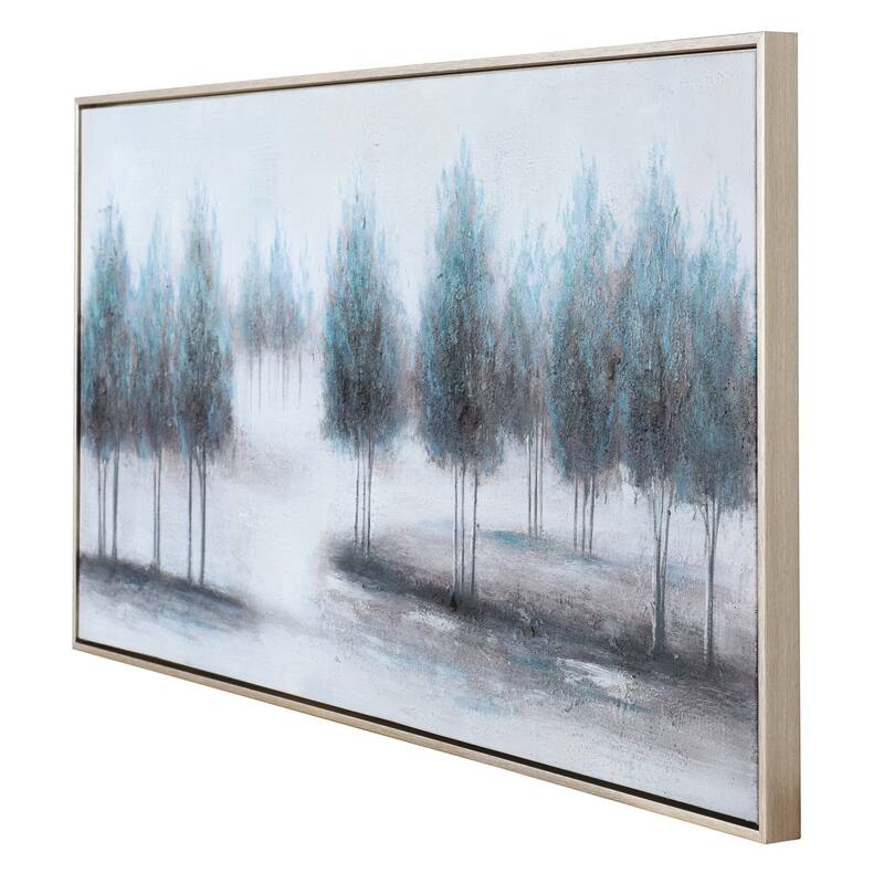 StyleCraft Secluded Hand-Painted Framed Canvas Wall Art - 47" x 24"