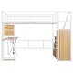 preview thumbnail 16 of 16, Full Metal Loft Bed with Workstation, Wardrobe & LED