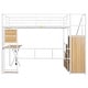 preview thumbnail 28 of 28, Gaming Metal Loft Bed with Built-in Work Station & Wardrobe, Heavy Duty Loft Bed Frame with Storage Staircase and LED Lights