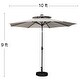 preview thumbnail 6 of 32, 10ft Patio Umbrella with Lights 2-Tier Outdoor Umbrella with Base