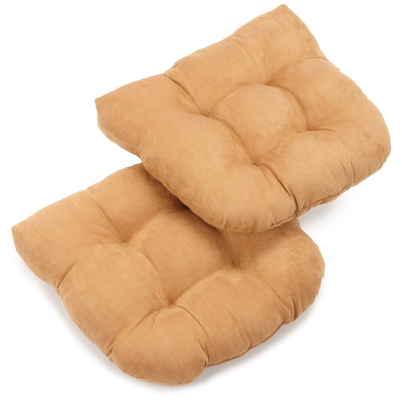 19-inch U-Shaped Microsuede Chair Cushion (Set of 1, 2, or 4)
