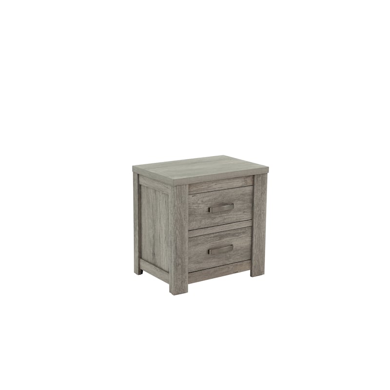 Light Gray Oak Nightstand - Light Gray