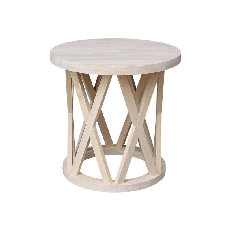 Round Ceylon End Table - 24 in. W x 24 in. D x 24 in. H