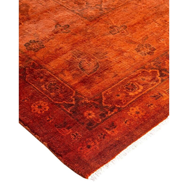 Contemporary Overdyed Wool Hand Knotted Area Rug - 9' 2" x 12' 5"