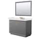 Option Dark Gray / White Quartz Top / Satin Bronze