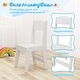 preview thumbnail 8 of 8, Gymax Kid's Art Table & Chair Set w/ Paper Roll 4 Paint Cups & 2