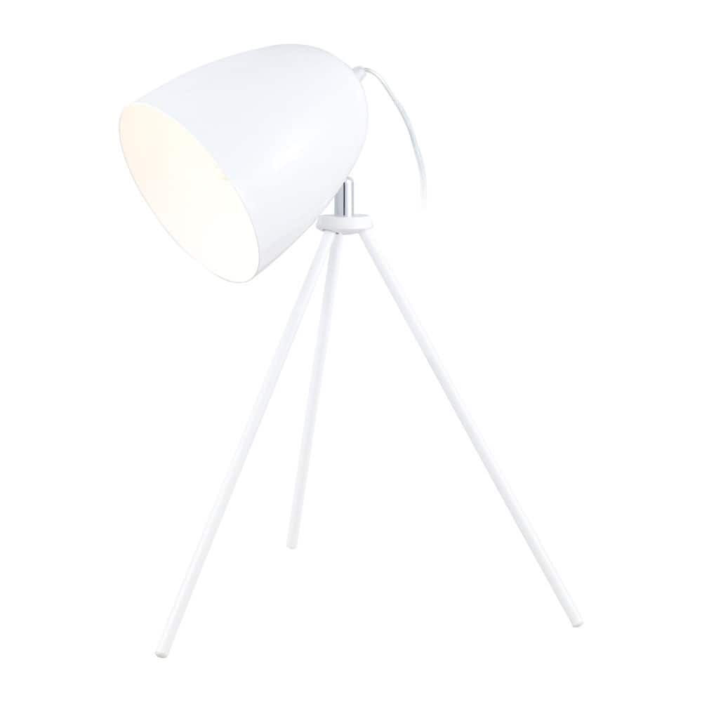 Eglo Don Diego 1 x 60-watt Table Lamp with Glossy White Finish