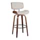 Option Cream Faux Leather/Walnut/Black Metal