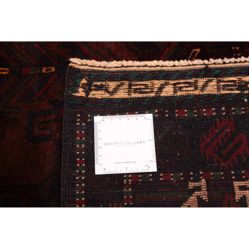 ECARPETGALLERY Hand-knotted Teimani Black, Brown Wool Rug - 3'7 x 6'3