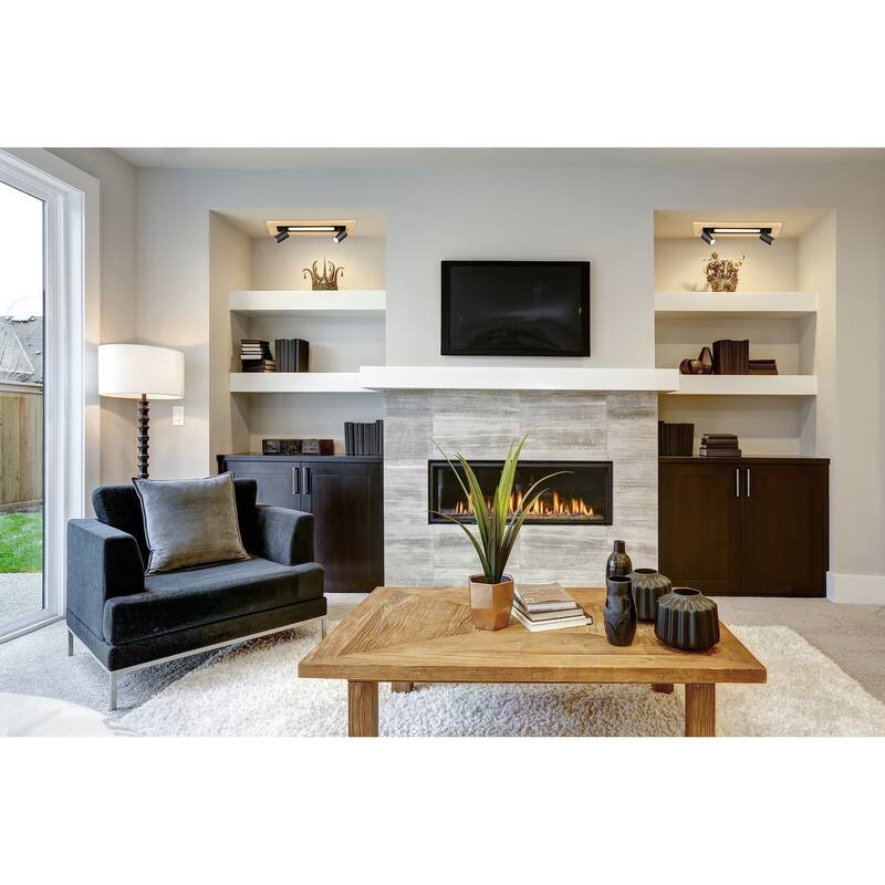 Torrestralle 2-Light Fixed Track Flush Wall Mount with LED Center Strip