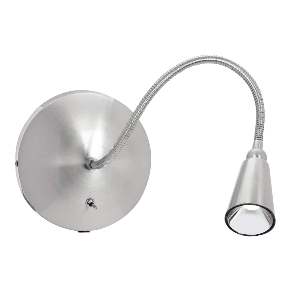 Access Lighting LED Gooseneck LED Brushed Steel Wall Sconce - Brushed Steel