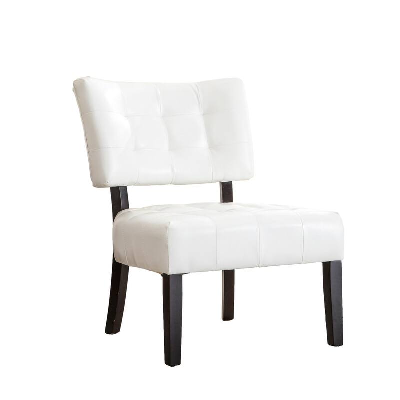 Faux Leather Tufted Accent Chair with Oversized Seating