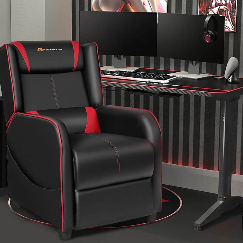 Goplus Massage Gaming Recliner Chair Single Living Room Sofa Home