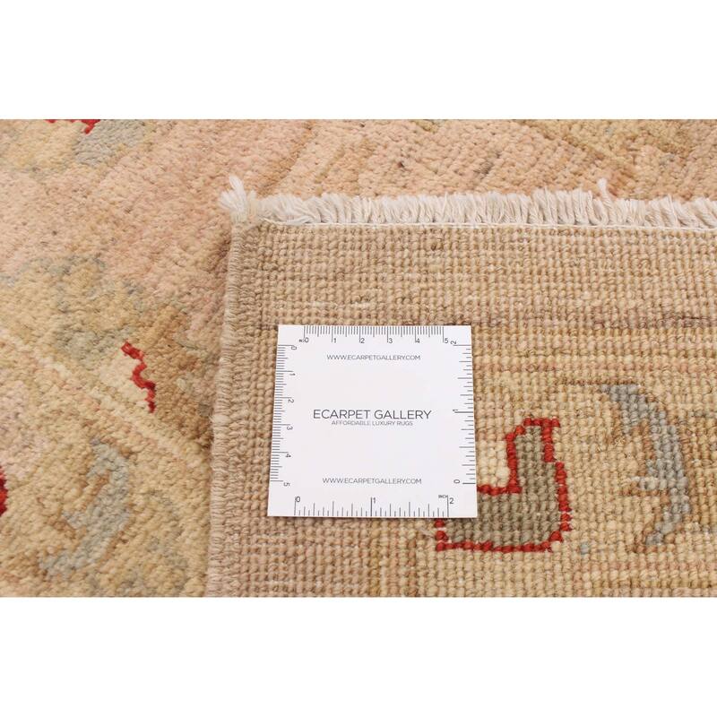 ECARPETGALLERY Hand-knotted Peshawar Oushak Beige Wool Rug - 9'1 x 12'5