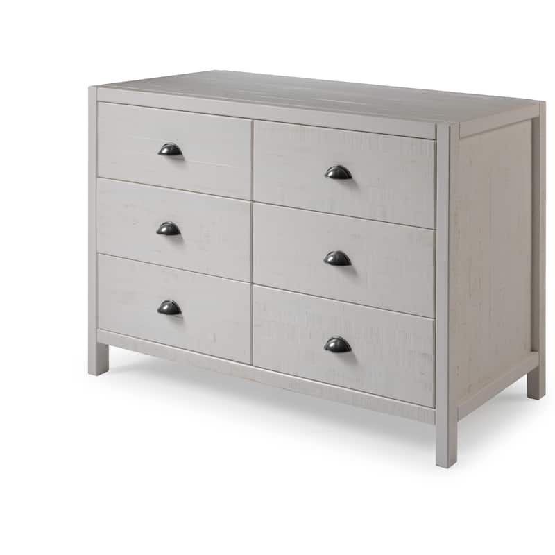 Hampton Six Drawer Dresser - Coastal White Finish
