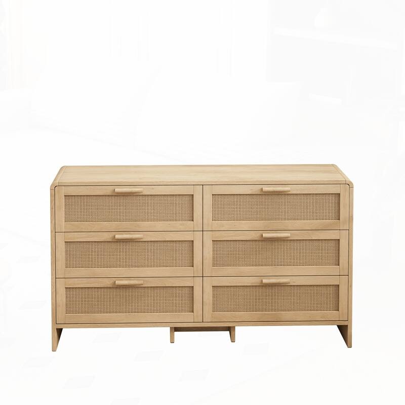 6-Drawers Rattan Storage Cabinet Rattan Drawer