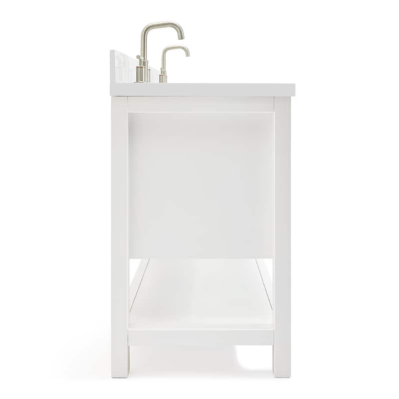 Ariel S073DWQOVO Magnolia 72" Free Standing Double Basin Vanity Set