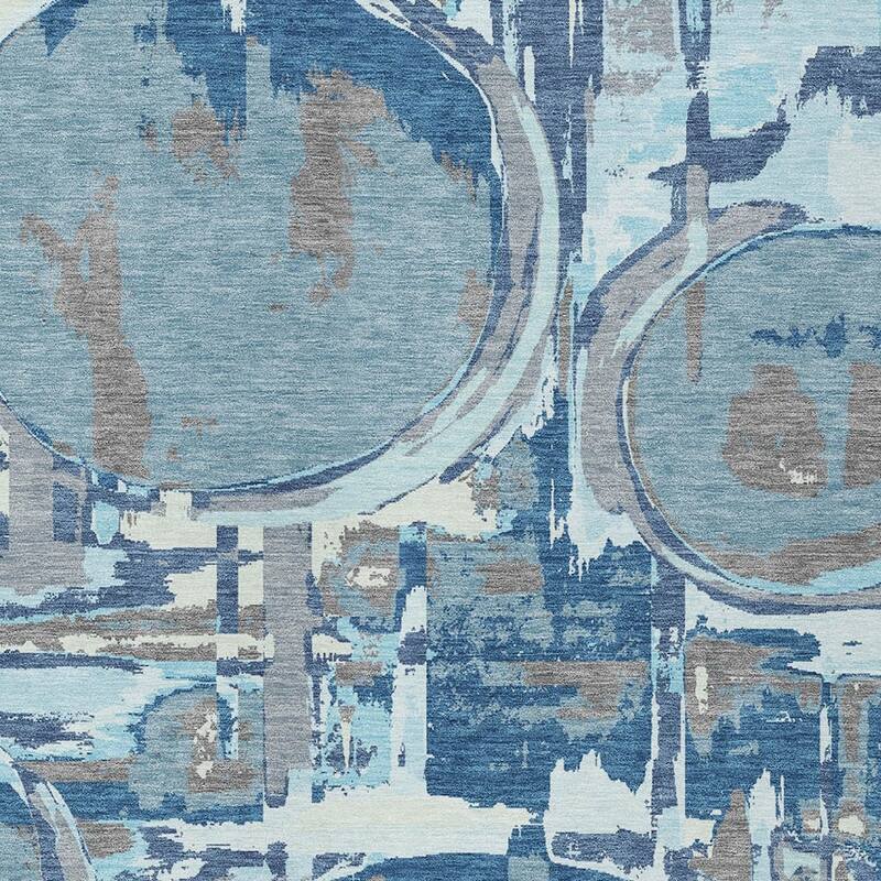 HomeRoots Geometric Transitional Rectangle Outdoor Rug