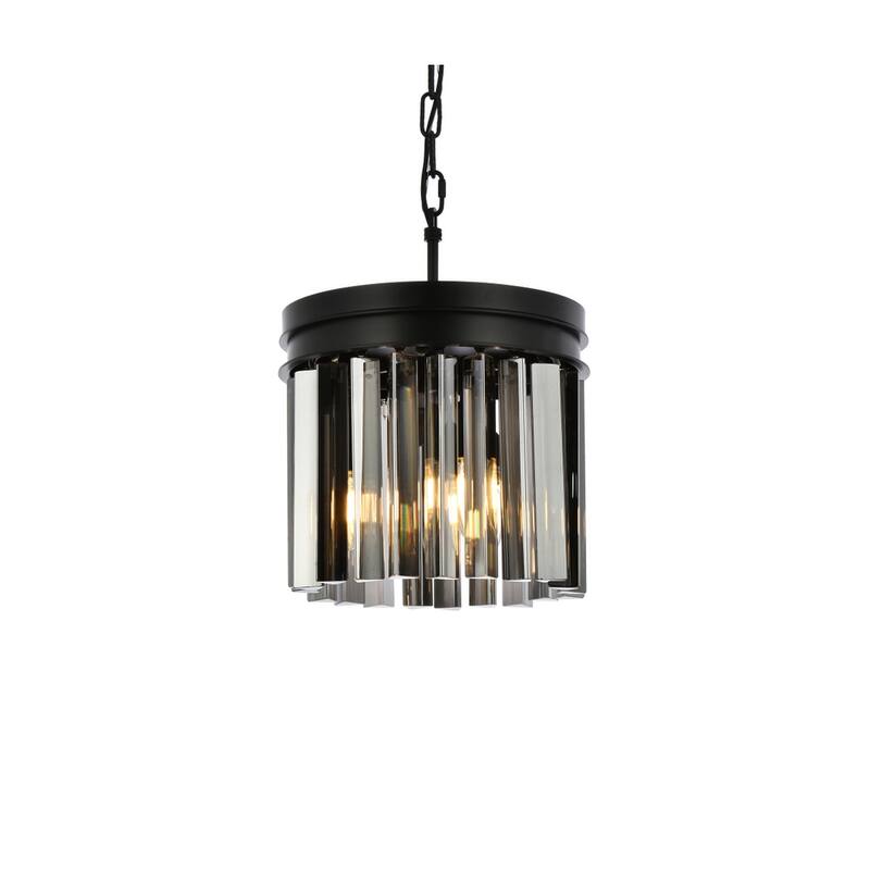 Royce Edge 3-Light Matte Black Pendant