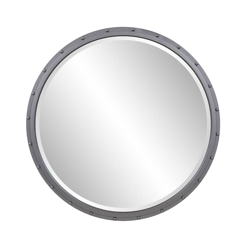 Allan Andrews Metal Framed Industrial Mirror with Rivet Details