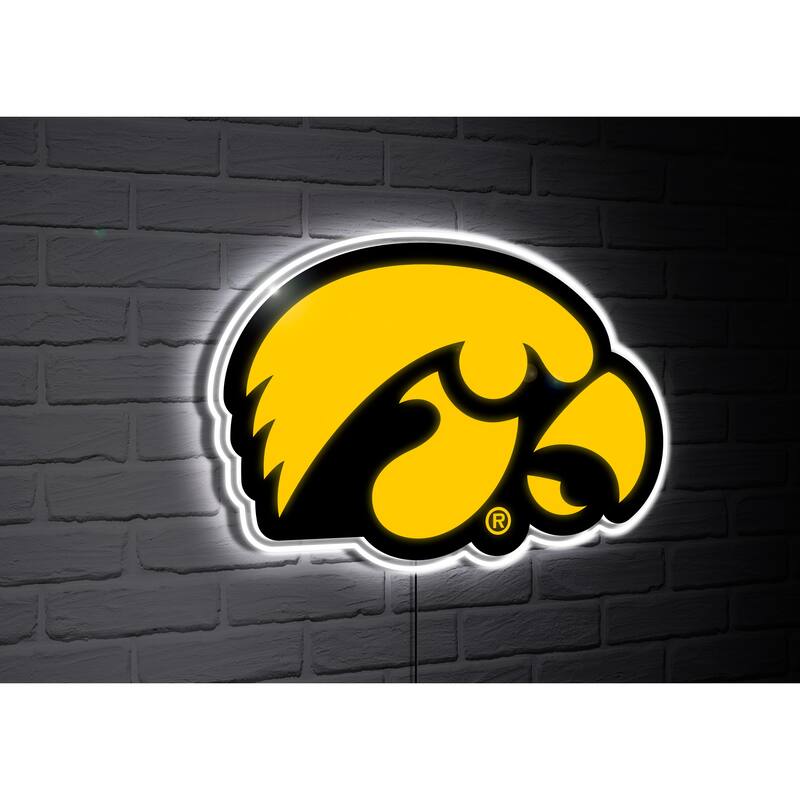 Iowa Hawkeyes Team Logo LED Wall Decor Lighted Sign