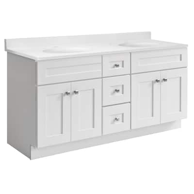 Design House 215251 Brookings 61" Free Standing Double Basin Vanity