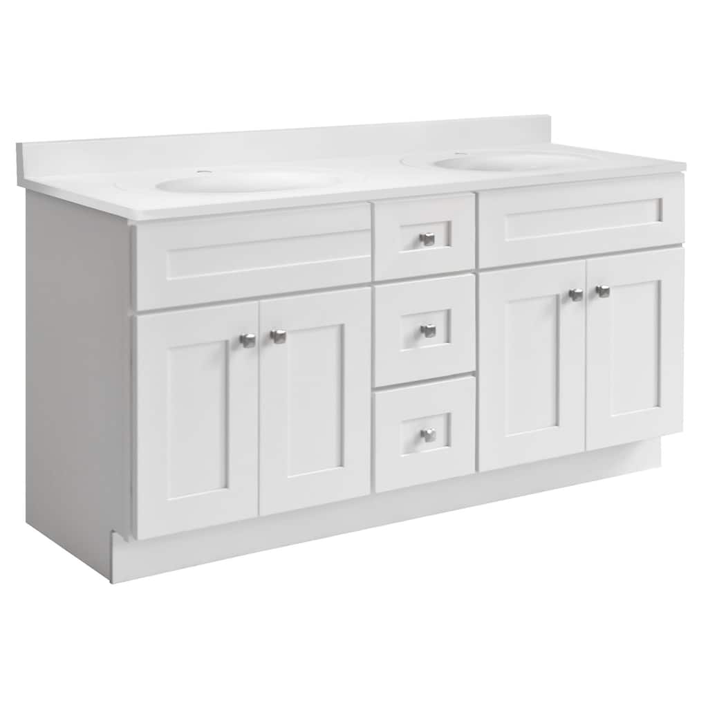 Design House 215251 Brookings 60" Free Standing Double Basin Vanity