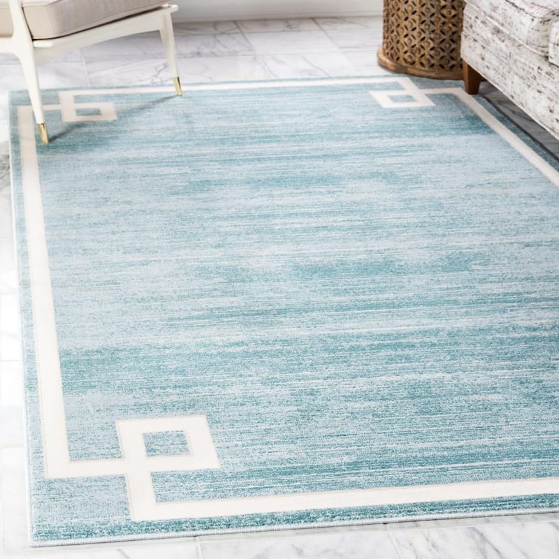 Contemporary Richye Collection Area Rug - Turquoise - 2'x3'1"