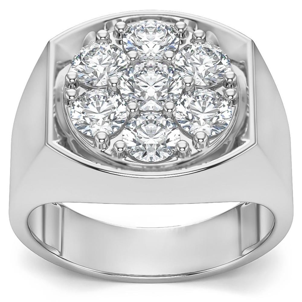 Bliss Diamond 2Ct Diamond Men's Wedding Ring Anniversary Band in White, Yellow, or Rose Gold