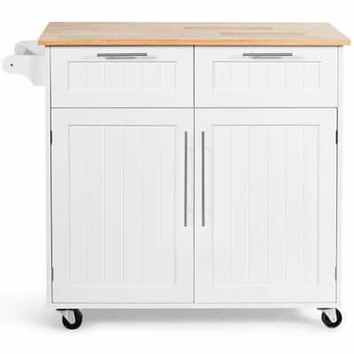 Heavy Duty Rolling Kitchen Cart - 37" x 18" x 37" (L x W x H)