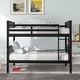 preview thumbnail 10 of 23, Twin Over Full Bunk Bed, Converted into 2 Beds, Solid Wood Bunkbeds Bedframe with Safety Rail and Ladder, for Kids/Teens Bedroom
