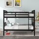 preview thumbnail 2 of 7, Twin Over Full Bunk Bed w/Guarilrail & Ladder Wood Detachable Bedframe