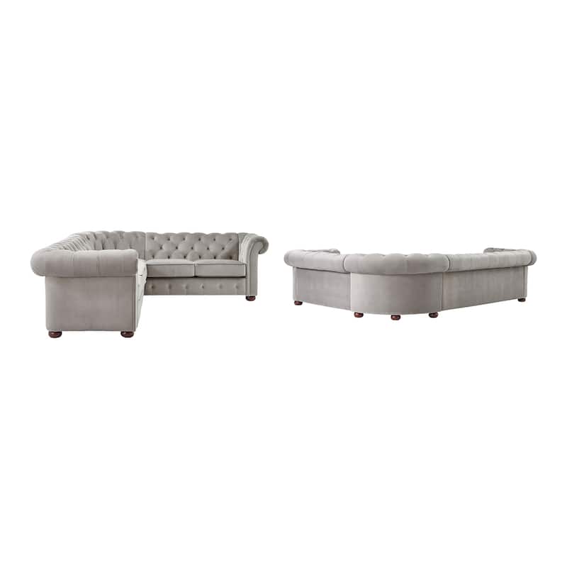 Gdansk 6-Seat L-Shaped Chesterfield Sectional Sofa