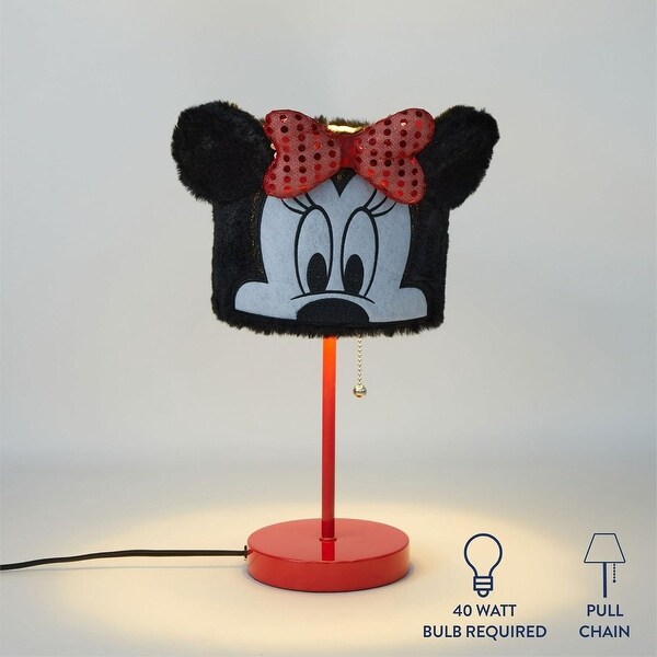 Disney Minnie Mouse Figural Plush Shade Stick Table Lamp - On Sale