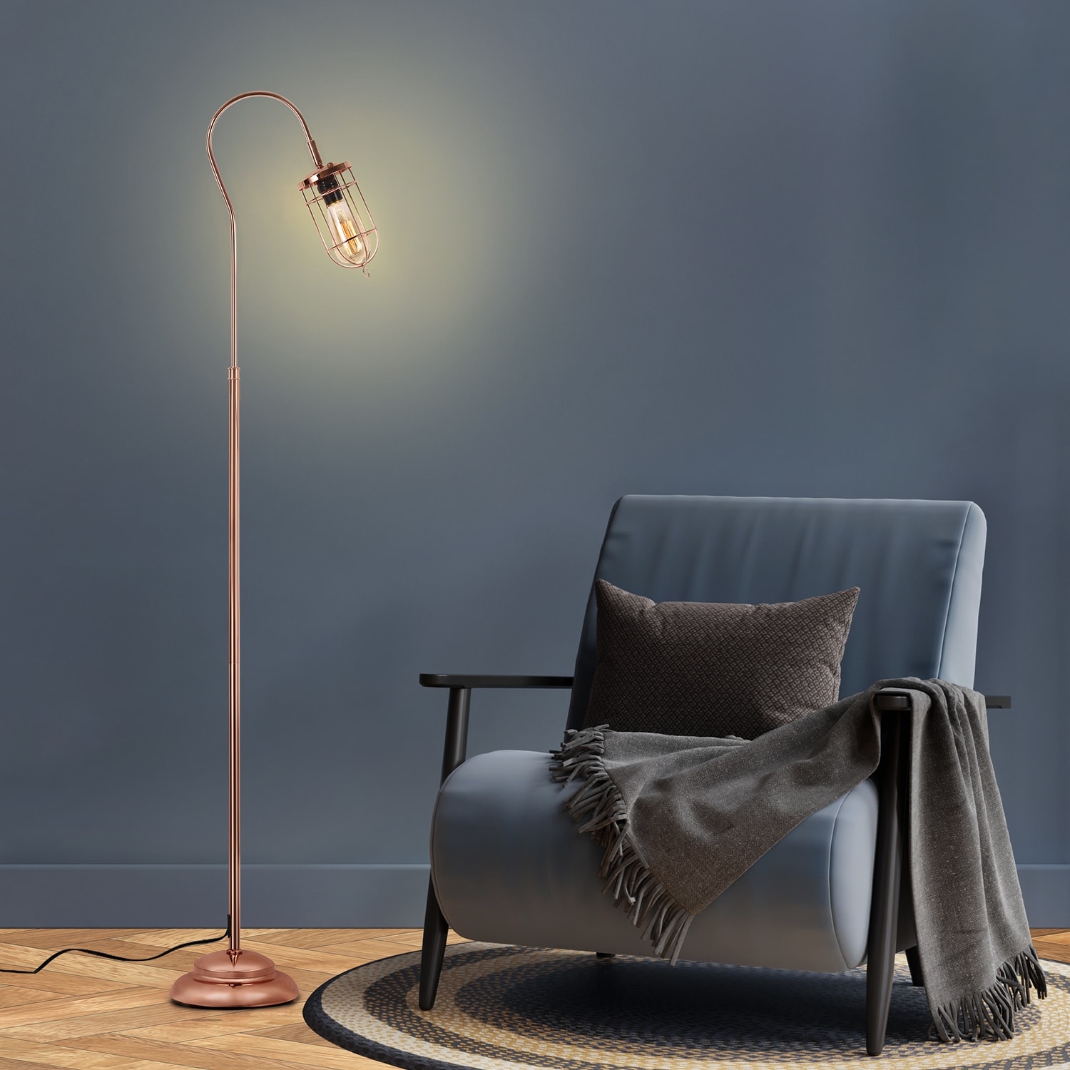 Industrial Floor lamp, Metal Standing Lamps for Living Room