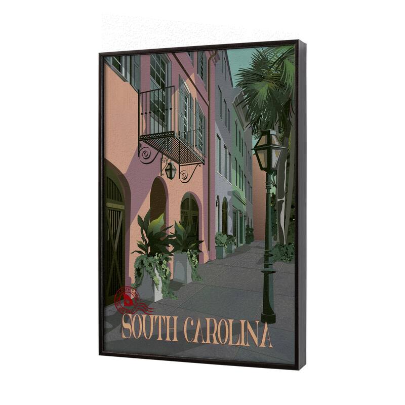 South Carolina Go USA by Mercana Studio a Hand Embellished Framed Art Print Series