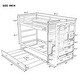 preview thumbnail 8 of 38, Twin Over Twin Bunk Bed with Trundle and Staircase