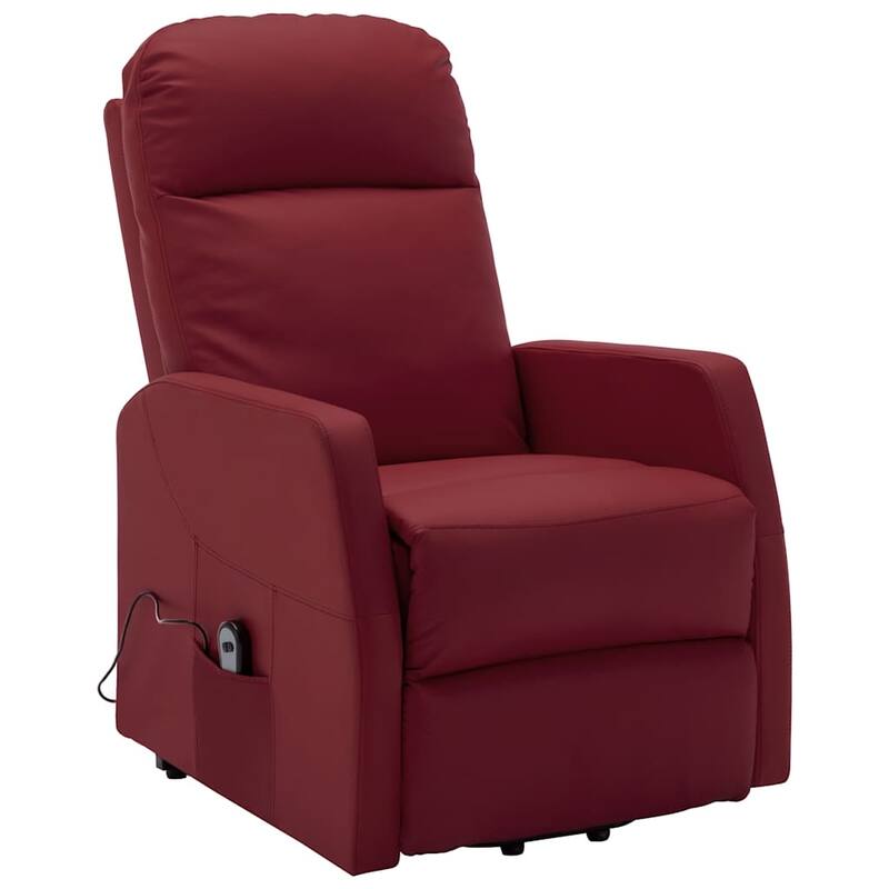 vidaXL Power Lift Recliner Electric Lift Chair for Home Theater Faux Leather - 26" x 35.8" x 42.1"