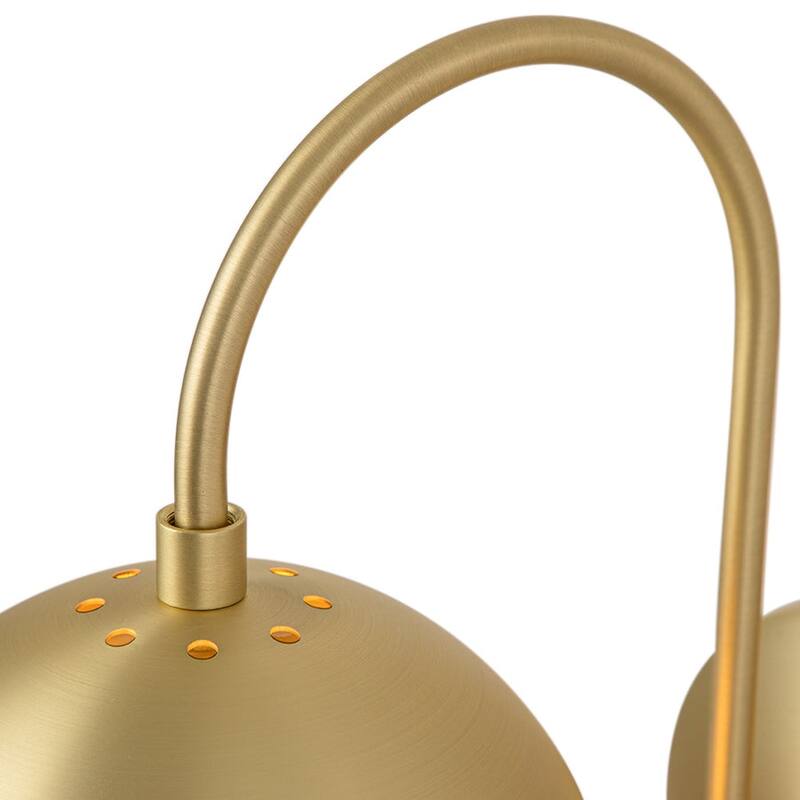 1-Light Modern Curved Arm Bedroom Wall Light With Opal Glass Globe